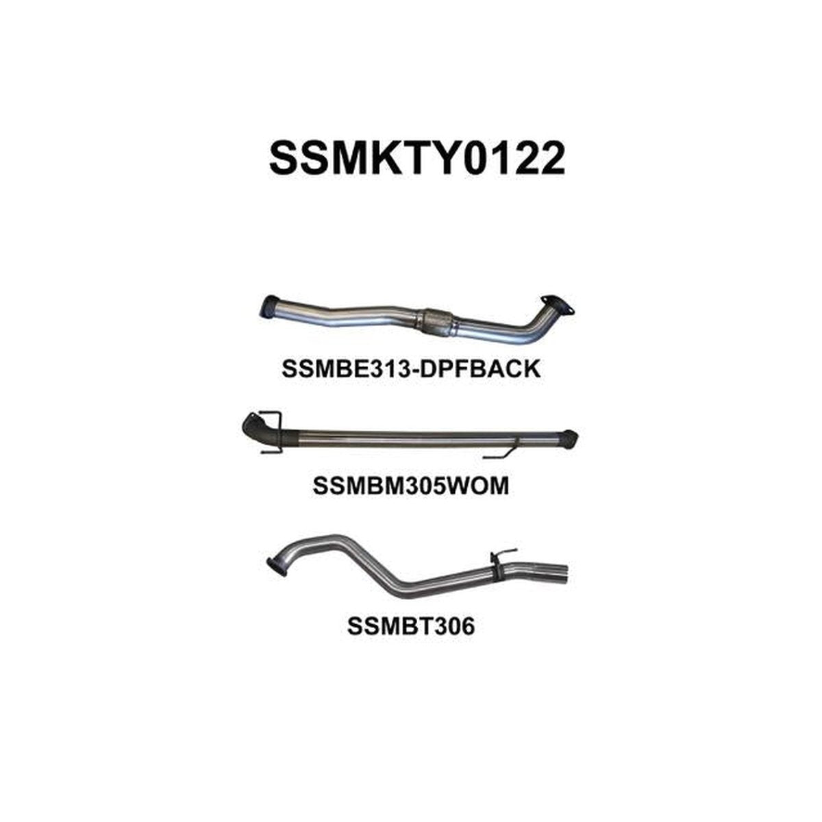 Manta 3" Dpf Back Exhaust Quiet Fits Hilux Gun126R 2.8L D4D