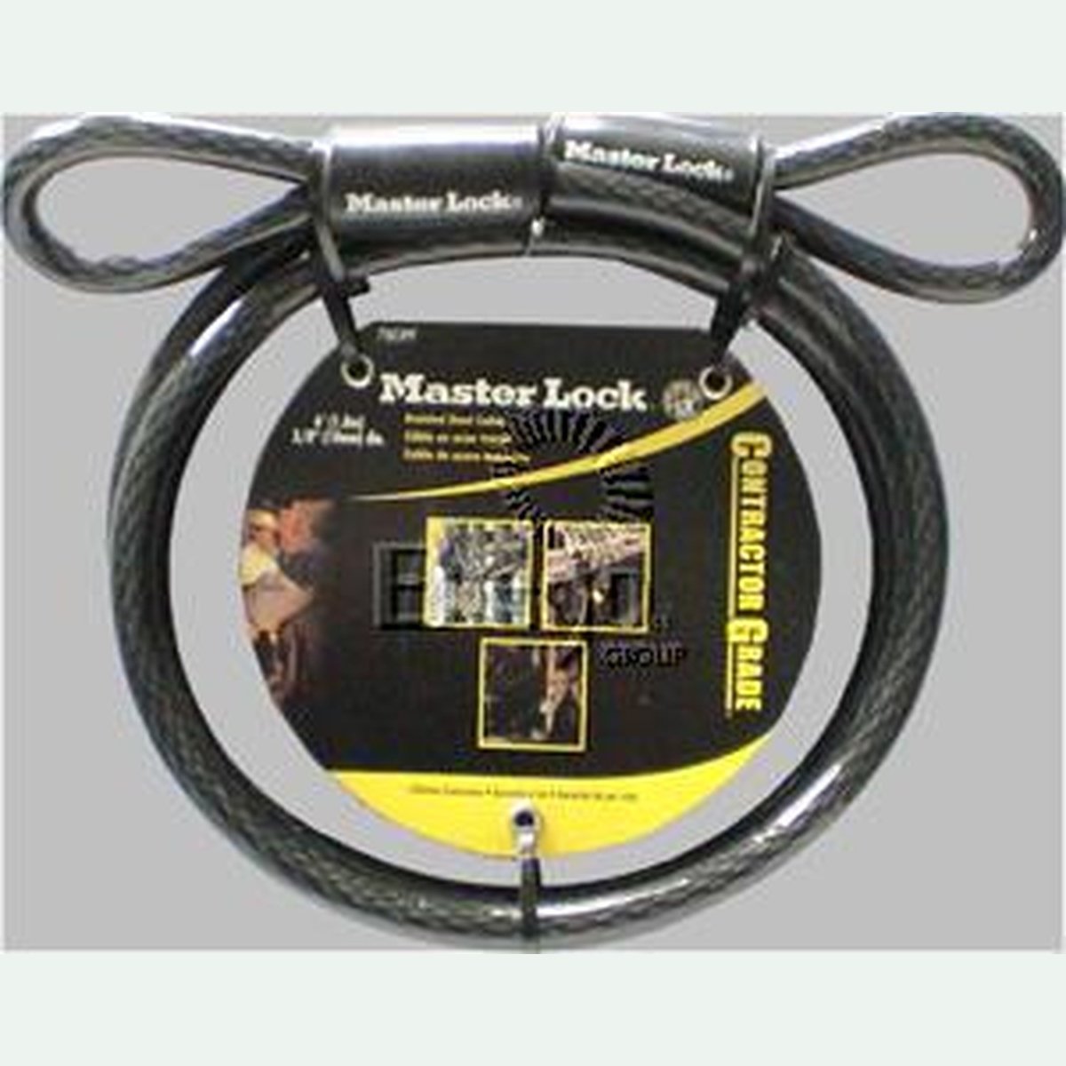 Master Lock Flexible Wooven Steel Cable w/Rust Resistant Sleeve Lock Self Coil 1.8M 0078DPF