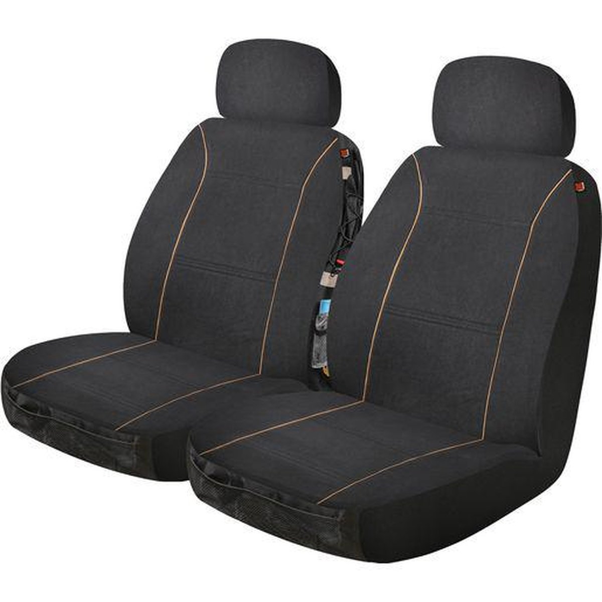 Maxi Trac 4x4 Canvas Black Car Seat Covers Front Pair