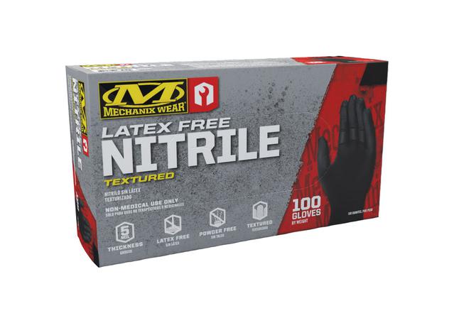 Mechanix Wear Nitrile Disposable Gloves Black XL 100pk