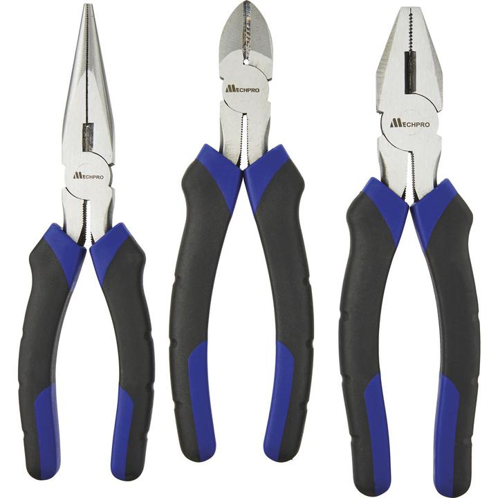 Mechpro Pliers Set 200mm 3pc