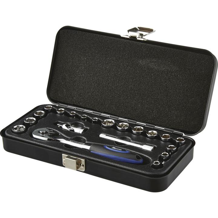 Mechpro Socket Set Metric/SAE 1/4In Drive 20pc