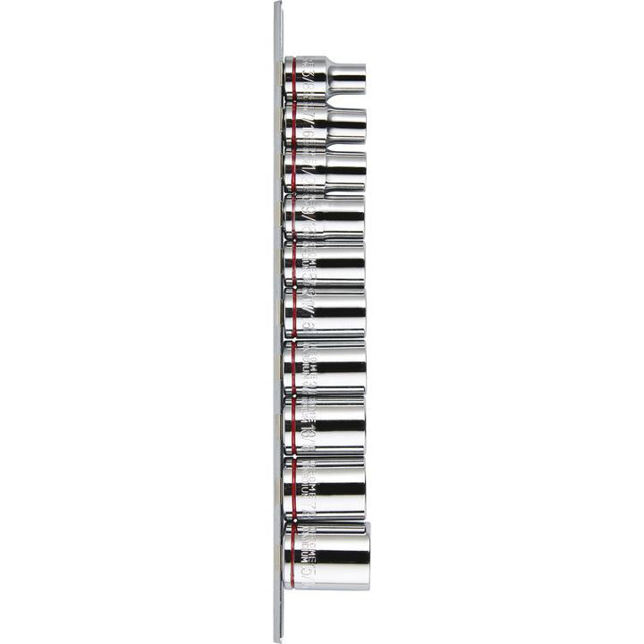 Mechpro Socket Rail Set SAE 1/2In Drive 10pc