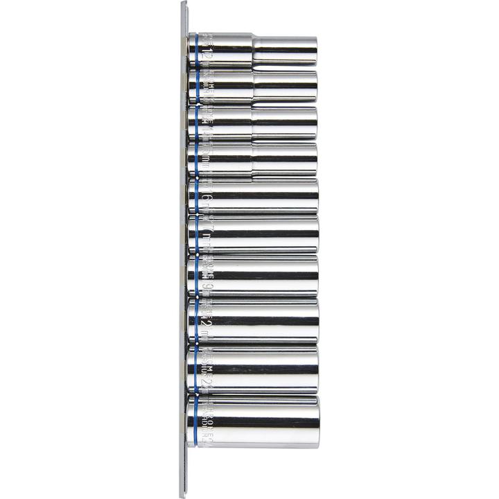Mechpro Deep Socket Rail Set Metric 1/2In Drive 10pc