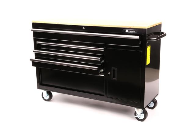 Mechpro Blue 5 Drawer Tool Trolley 52In Black