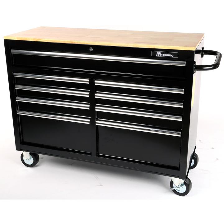 Mechpro 9 Drawer Tool Trolley 46In Black