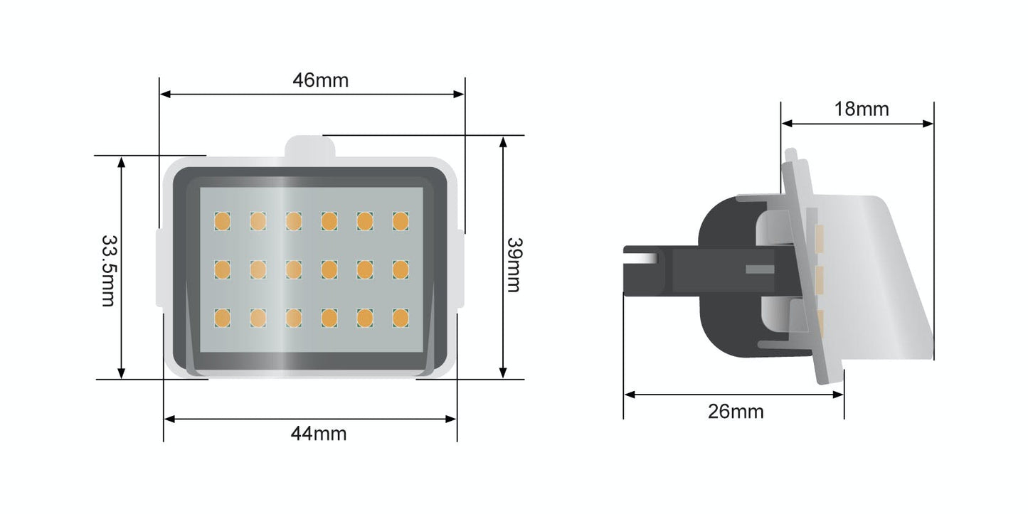 STEDI LED License Plate Light to suit MercedesBenz LEDCONVMERCLCNS
