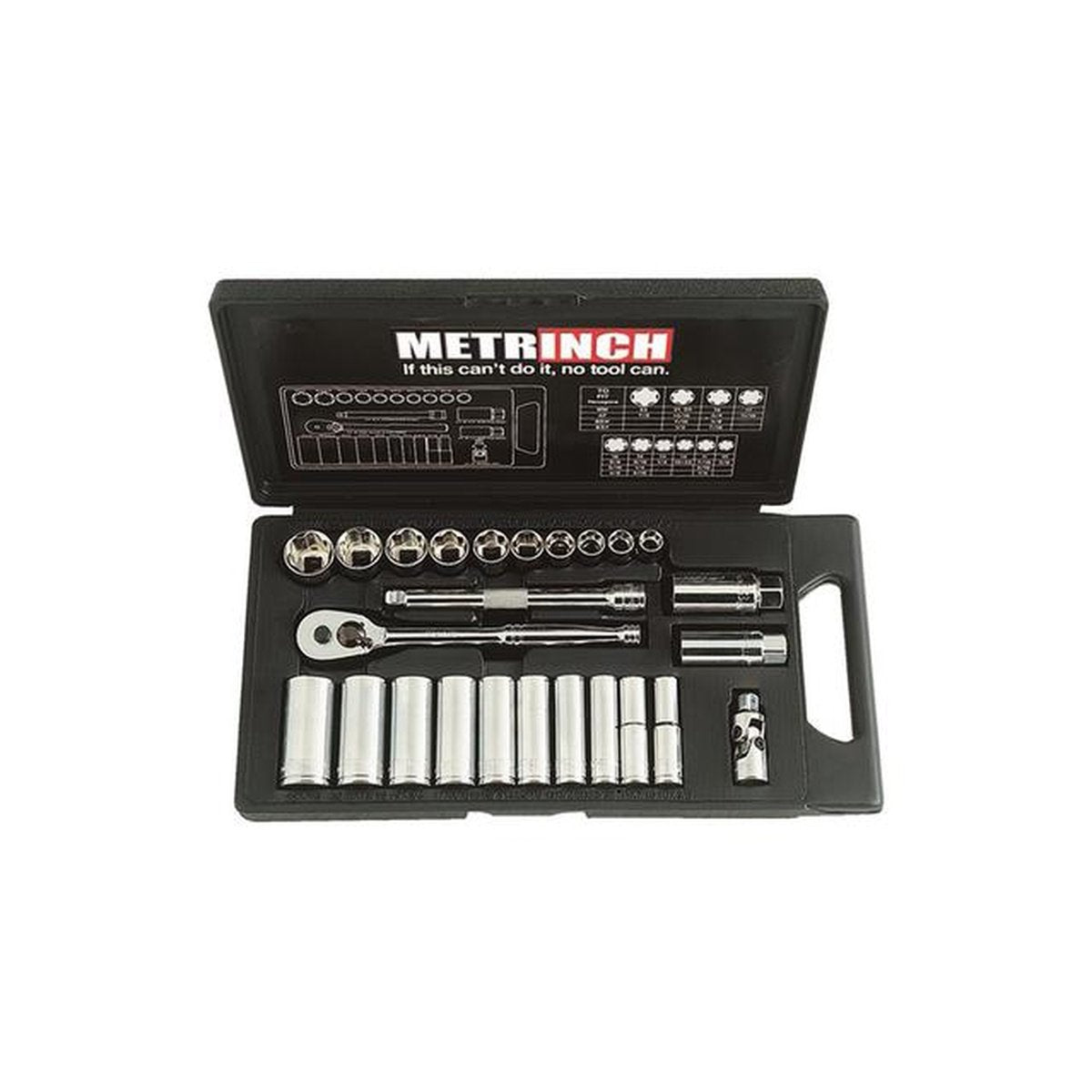 METRINCH Socket Set 3/8" Drive 25Pc MET-0500