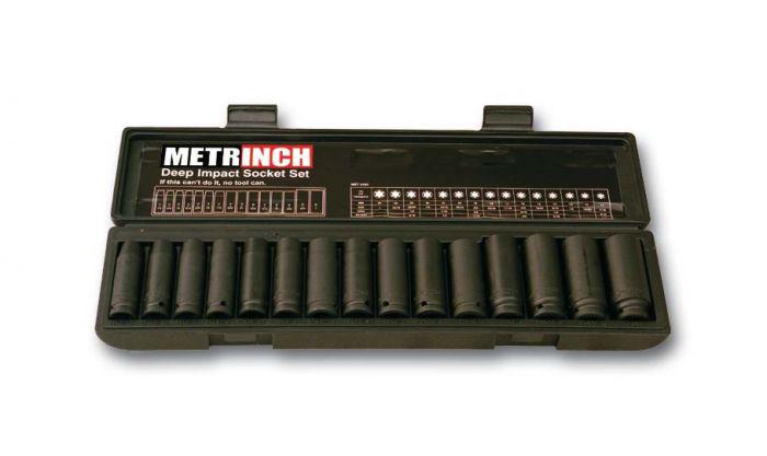 METRINCH Deep Impact Socket Set 1/2" Drive 15Pc MET-2450