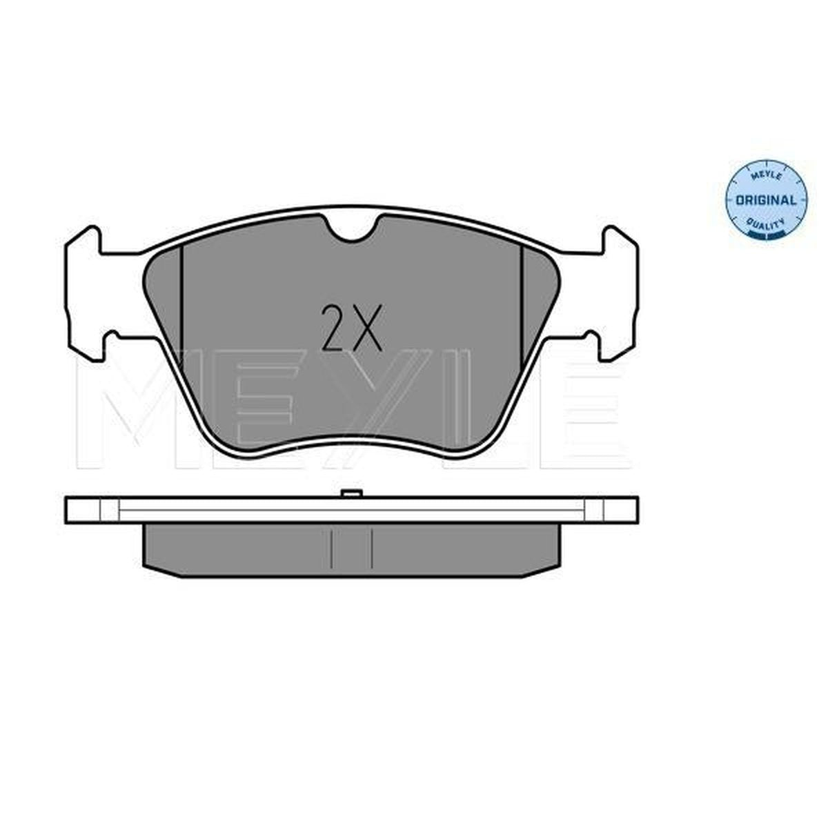 MEYLE Original Brake Pad Set Front 025 216 6419