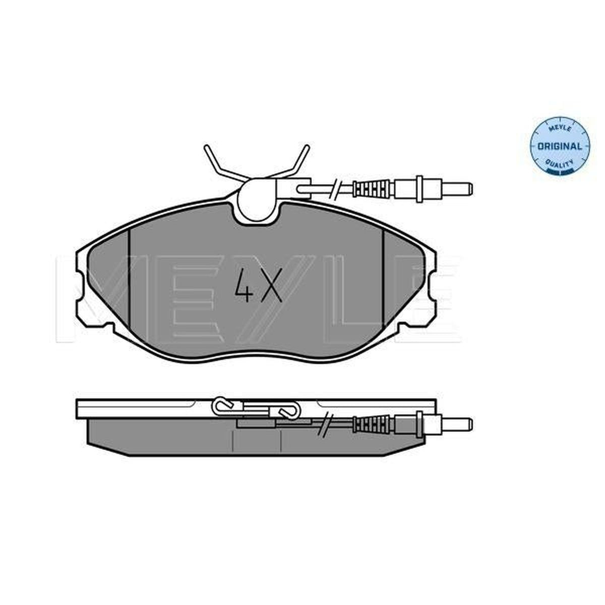 MEYLE Original Brake Pad Set Front 025 216 7419/W