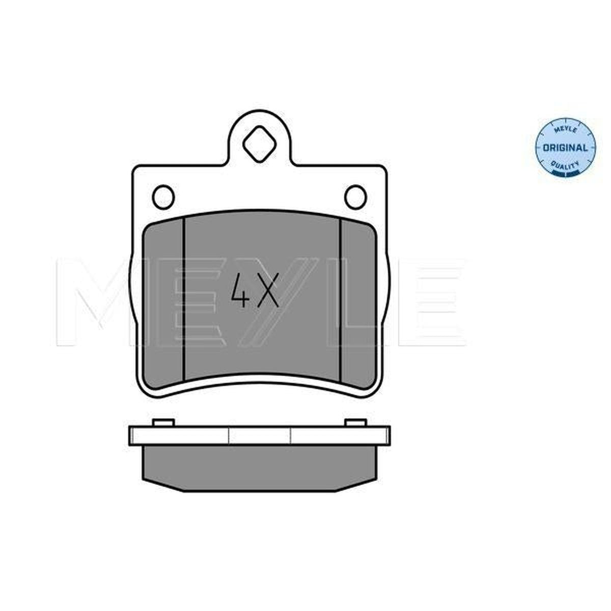 MEYLE Original Brake Pad Set Rear 025 219 0015