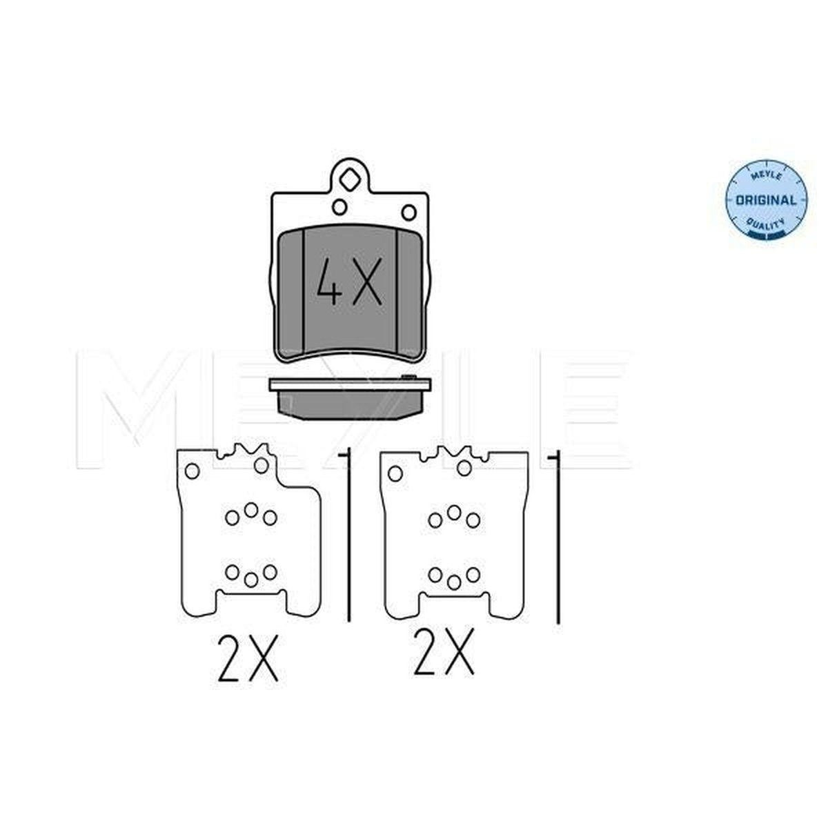 MEYLE Original Brake Pad Set Rear 025 219 1915
