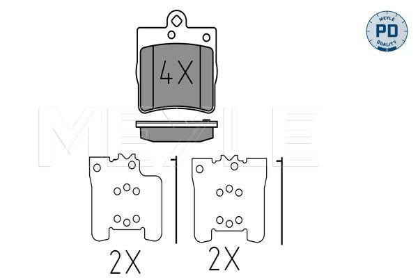 MEYLE PD Brake Pad Set Rear 025 219 1915/PD
