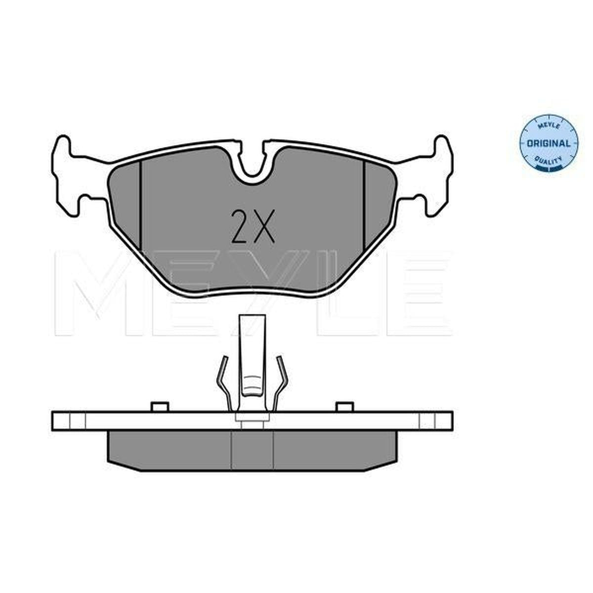 MEYLE Original Brake Pad Set Rear 025 219 3417