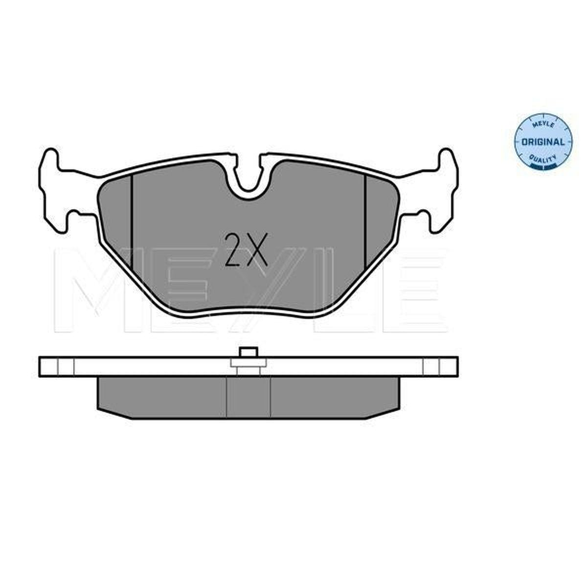 MEYLE Original Brake Pad Set Rear 025 219 3417