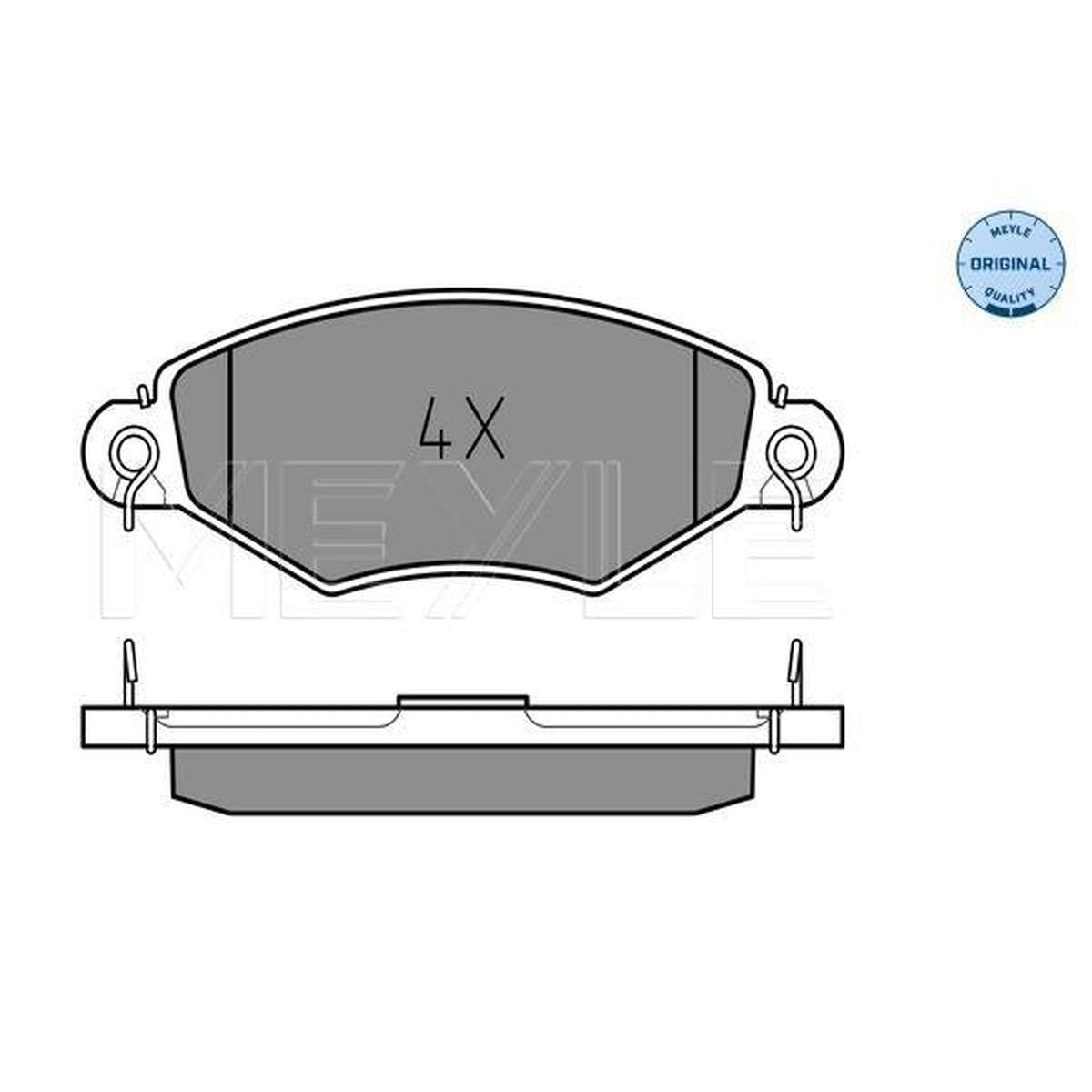 MEYLE Original Brake Pad Set Front 025 219 8018