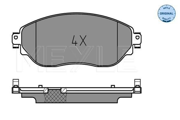 MEYLE Original Brake Pad Set Front 025 220 8718