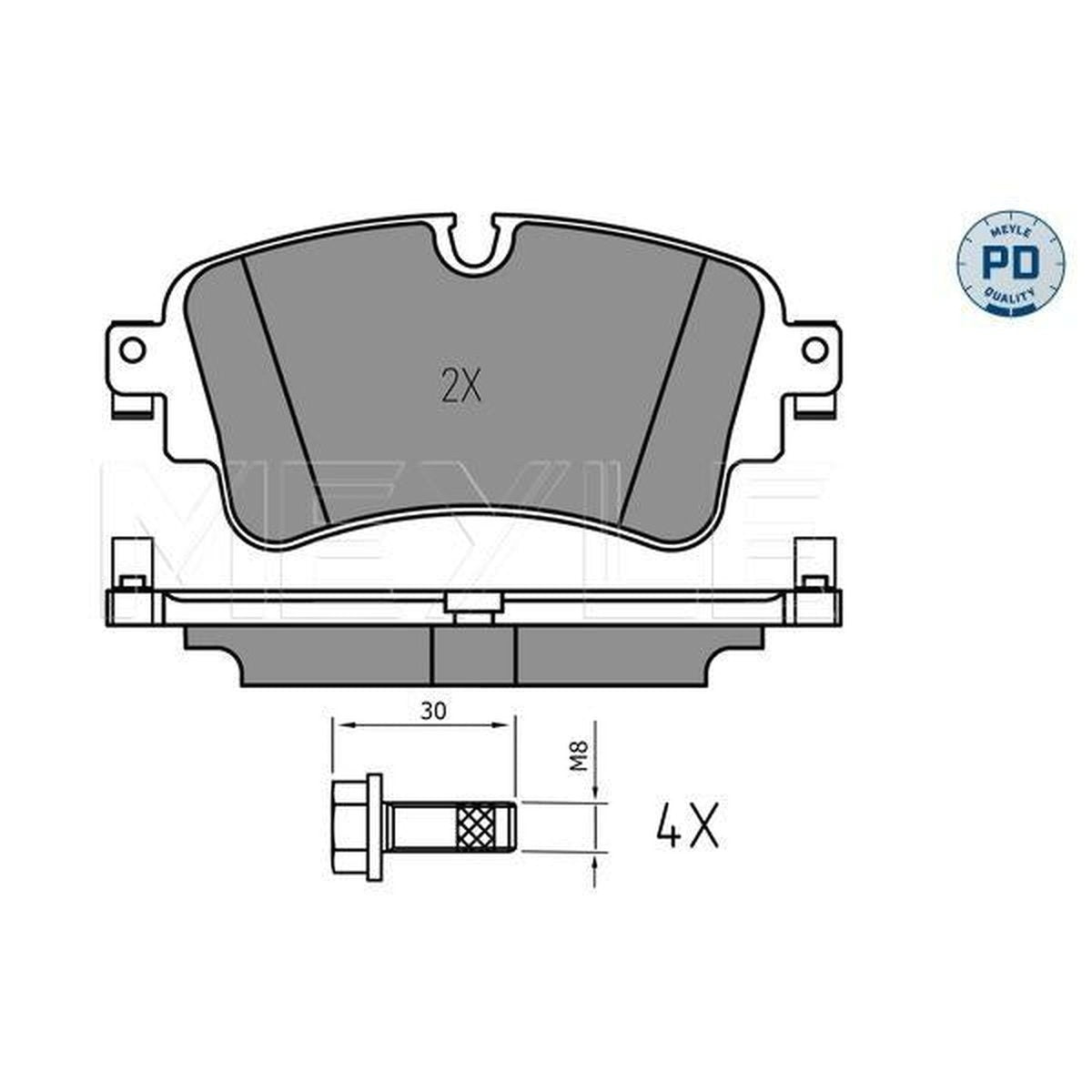 MEYLE PD Brake Pad Set Rear 025 223 0817/PD