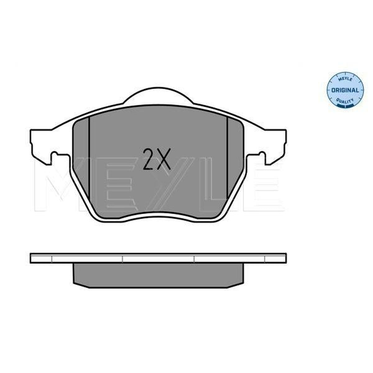 MEYLE Original Brake Pad Set Front 025 230 1820/W