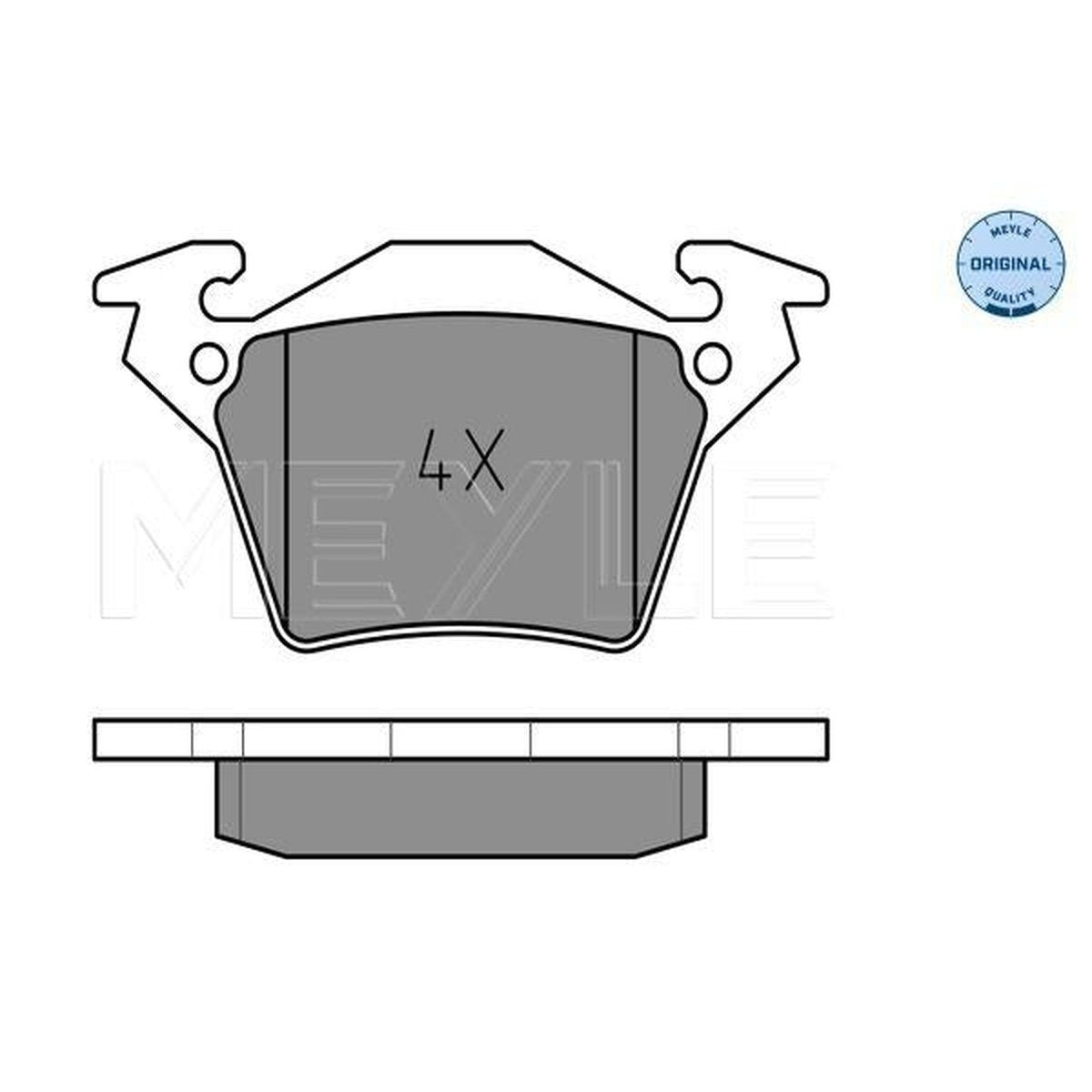 MEYLE Original Brake Pad Set Rear 025 230 2017