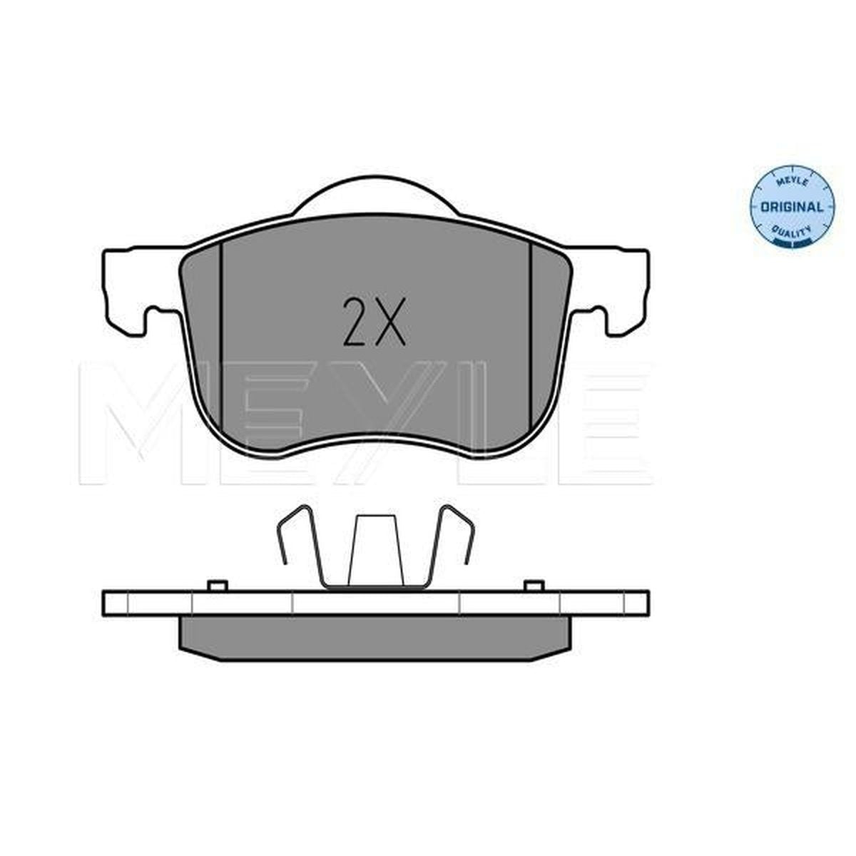 MEYLE Original Brake Pad Set Front 025 230 7318