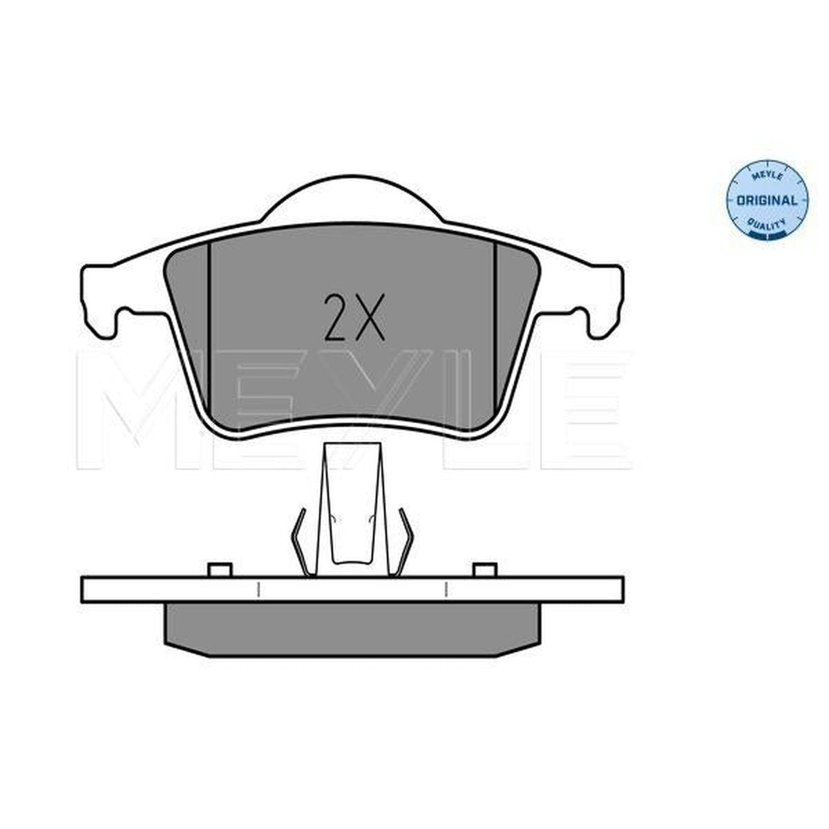 MEYLE Original Brake Pad Set Rear 025 230 7616