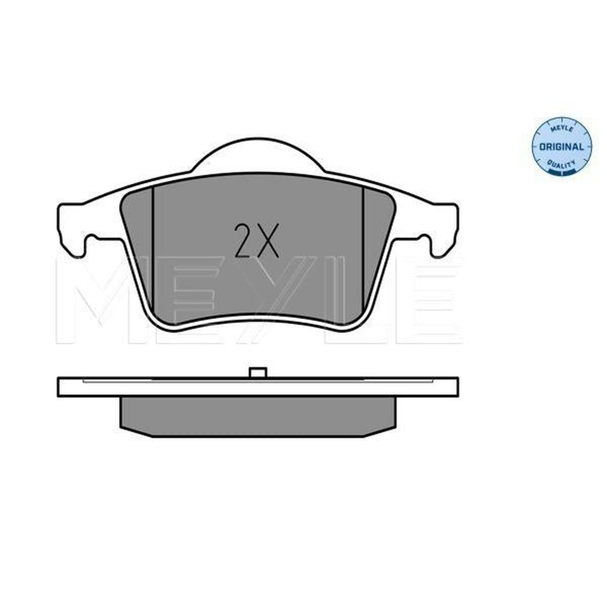 MEYLE Original Brake Pad Set Rear 025 230 7616