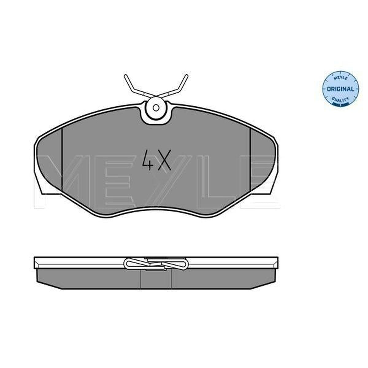 MEYLE Original Brake Pad Set Front 025 230 9918
