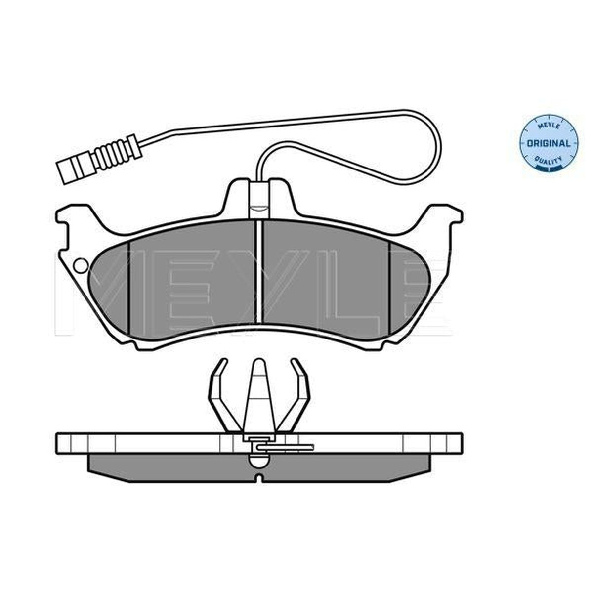 MEYLE Original Brake Pad Set Rear 025 231 9017/W