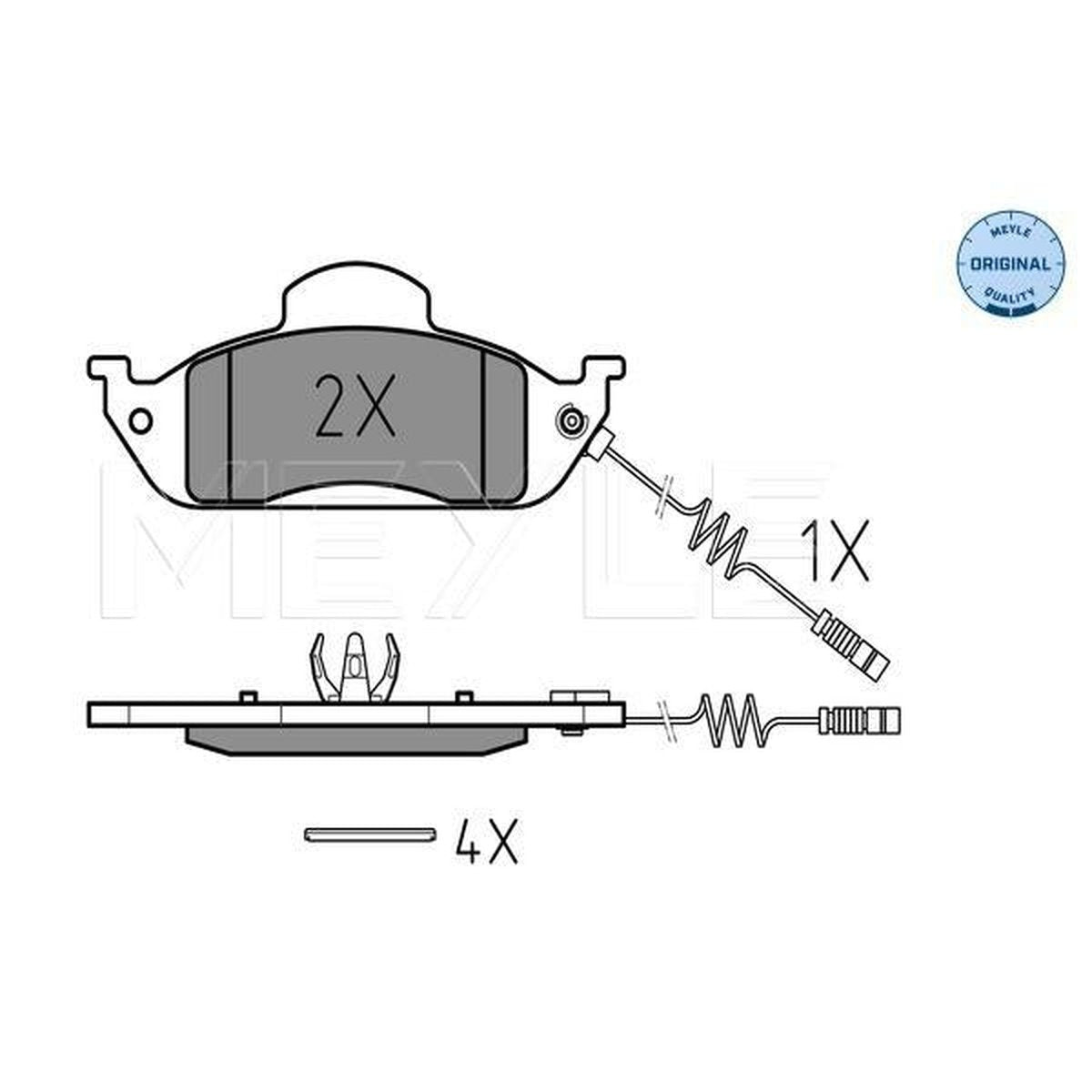 MEYLE Original Brake Pad Set Front 025 231 9317/W
