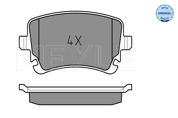 MEYLE Original Brake Pad Set Rear 025 233 2617