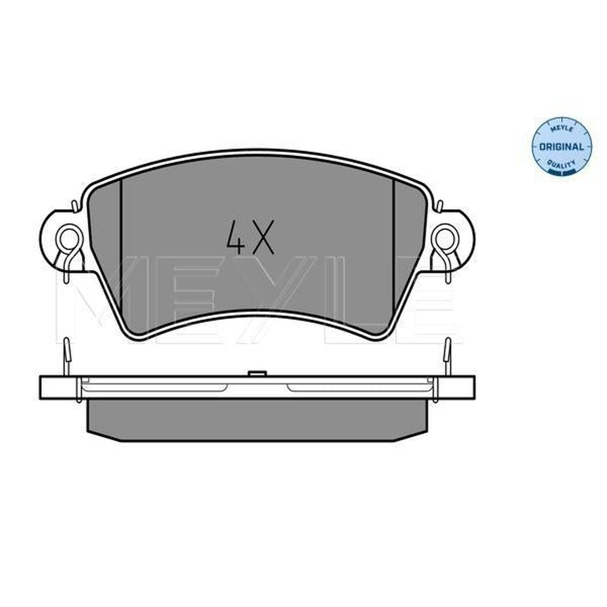 MEYLE Original Brake Pad Set Front 025 233 9617