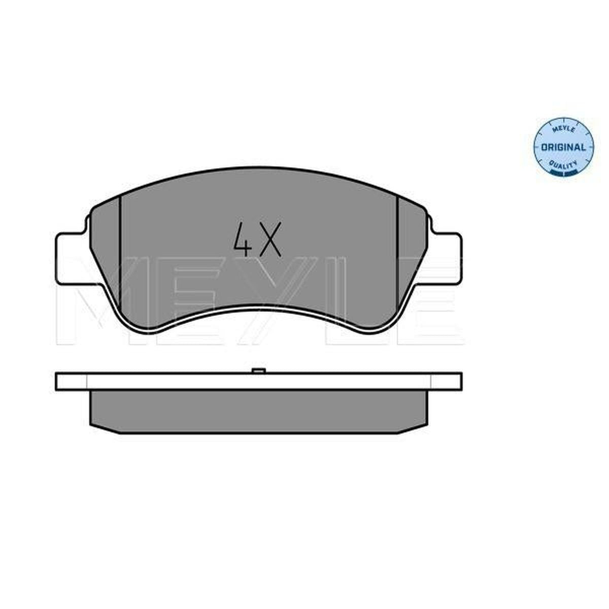 MEYLE Original Brake Pad Set Front 025 235 9919