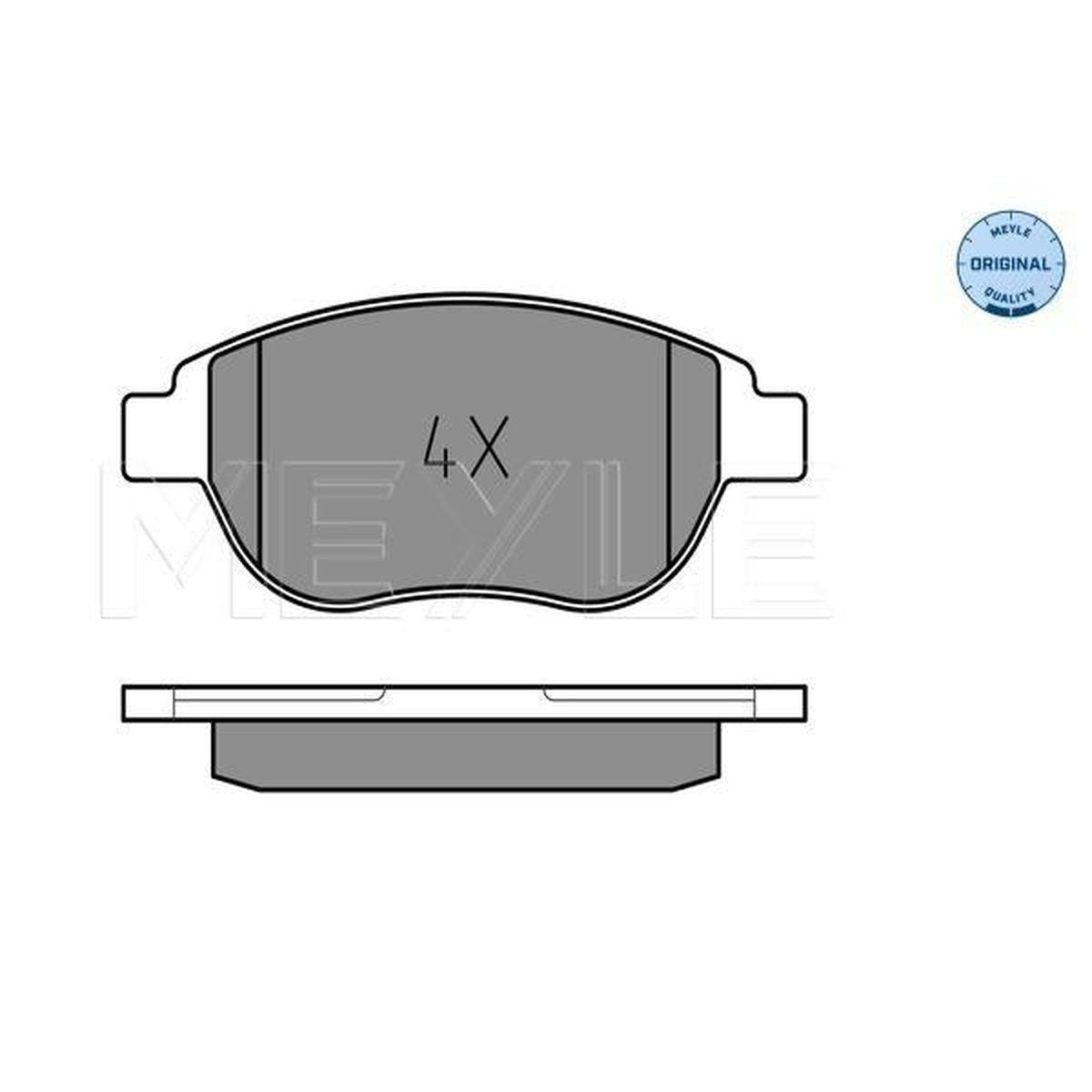 MEYLE Original Brake Pad Set Front 025 236 0019