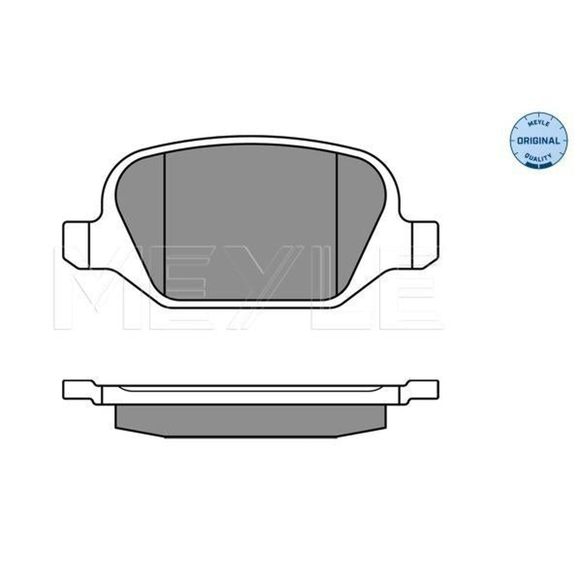 MEYLE Original Brake Pad Set Rear 025 236 0113
