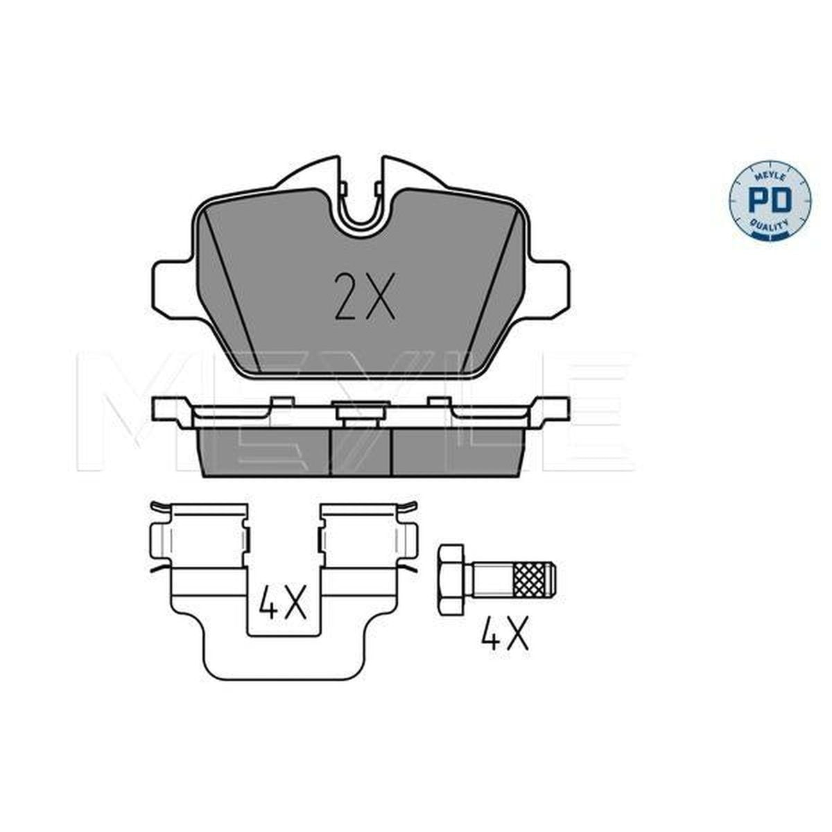 MEYLE PD Brake Pad Set Rear 025 236 2316/PD