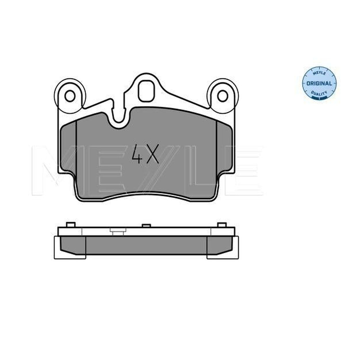 MEYLE Original Brake Pad Set Rear 025 236 9417