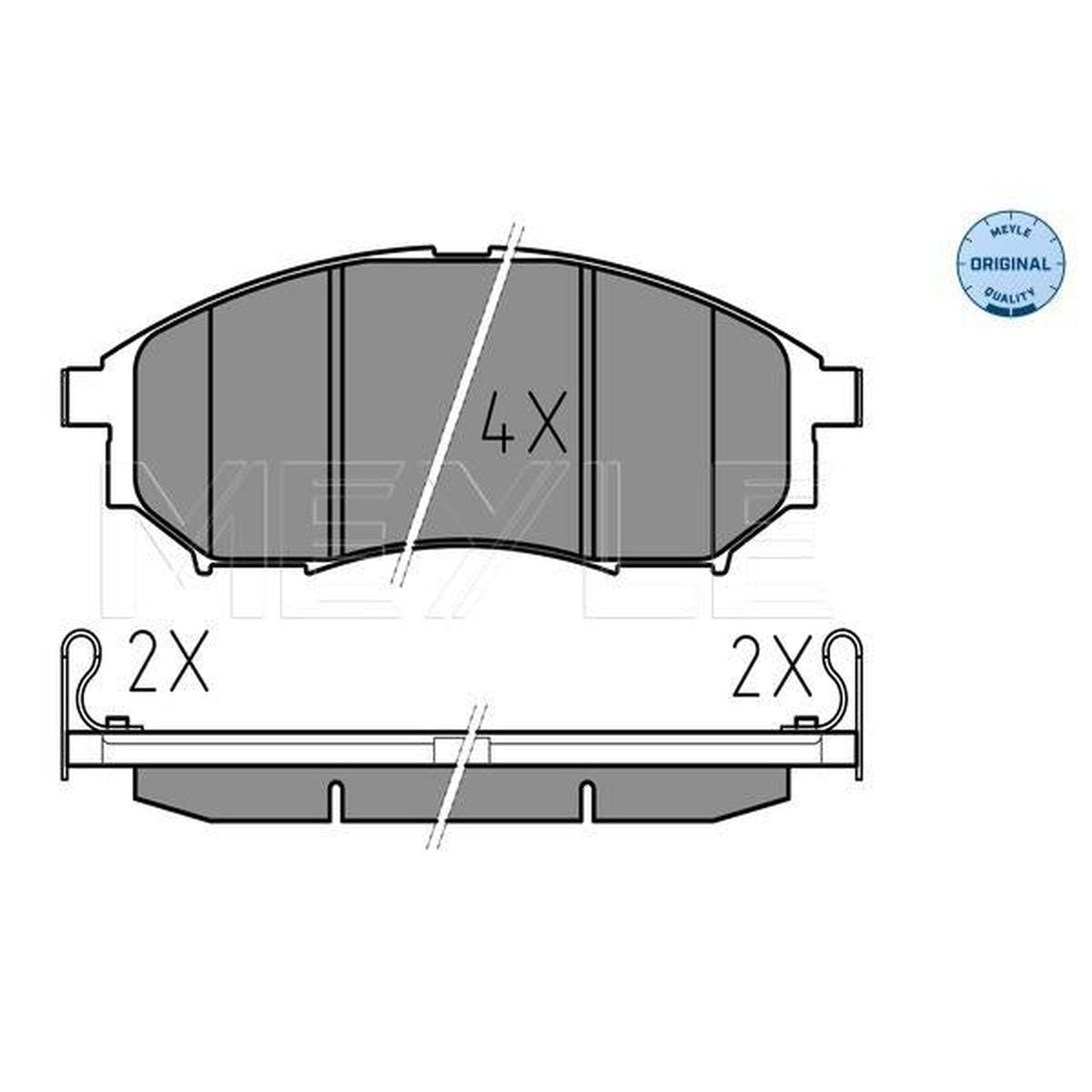 MEYLE Original Brake Pad Set Front 025 236 9816/W