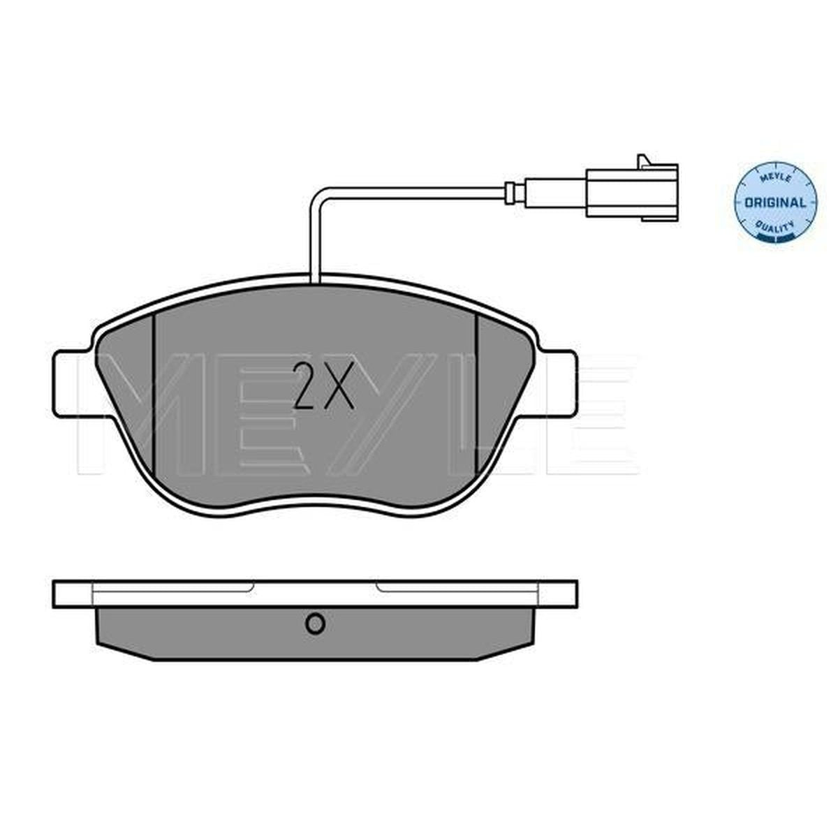 MEYLE Original Brake Pad Set Front 025 237 0918/W