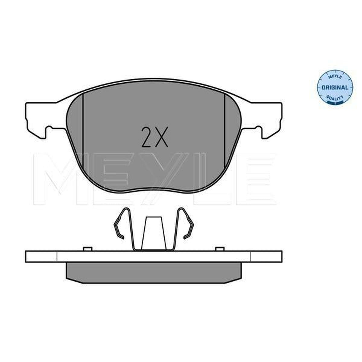 MEYLE Original Brake Pad Set Front 025 237 2318