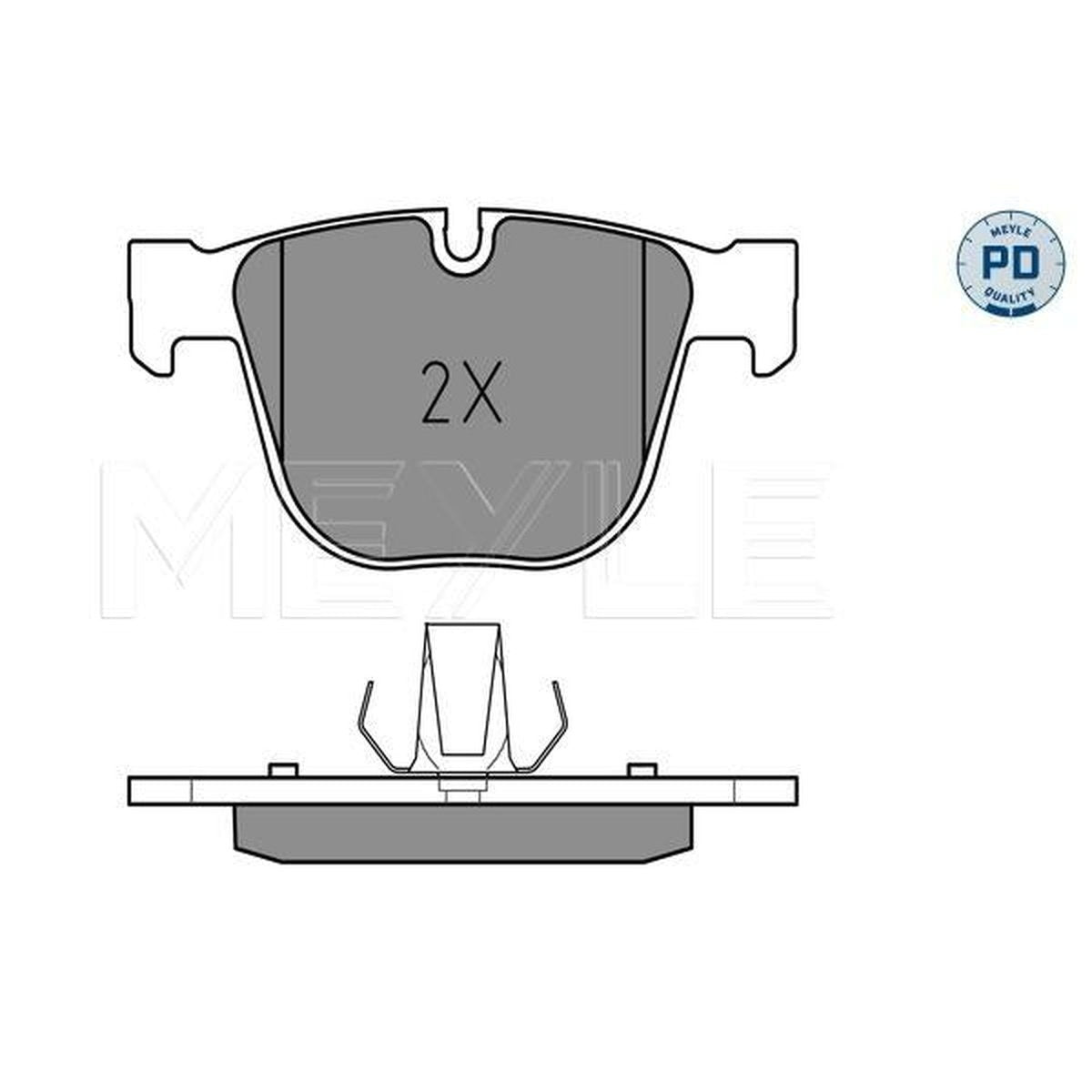 MEYLE PD Brake Pad Set Rear 025 237 3017/PD