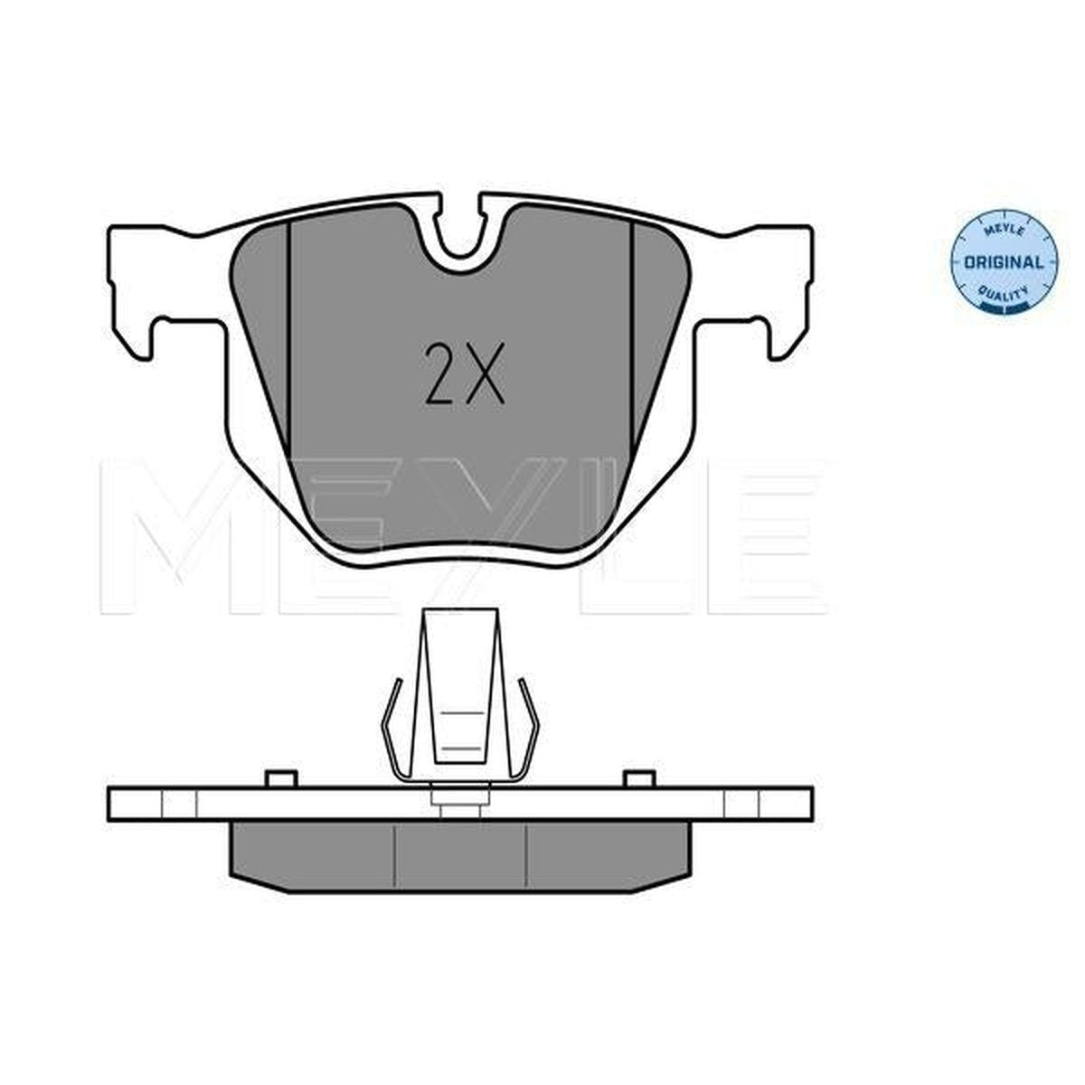 MEYLE Original Brake Pad Set Rear 025 237 3217
