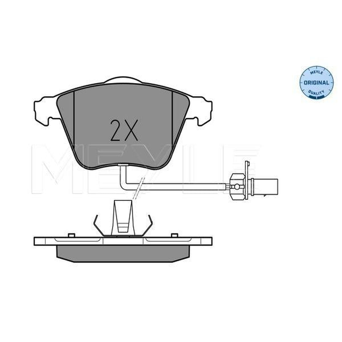 MEYLE Original Brake Pad Set Front 025 237 6220/W
