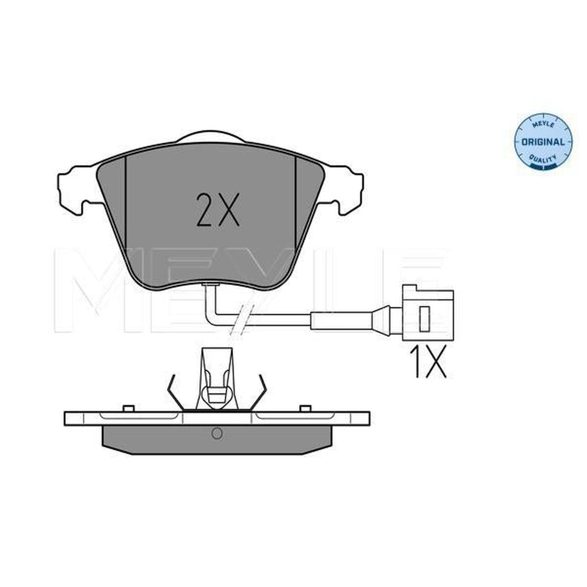 MEYLE Original Brake Pad Set Front 025 238 0120/W