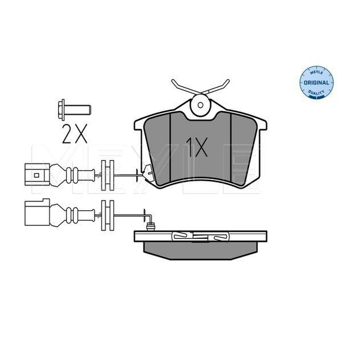 MEYLE Original Brake Pad Set Rear 025 238 2317/W