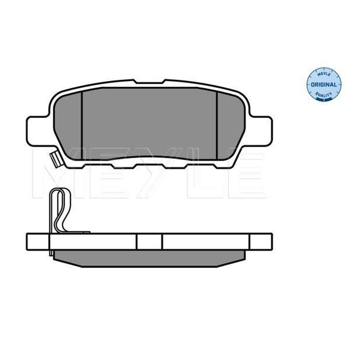 MEYLE Original Brake Pad Set Rear 025 238 7114/W