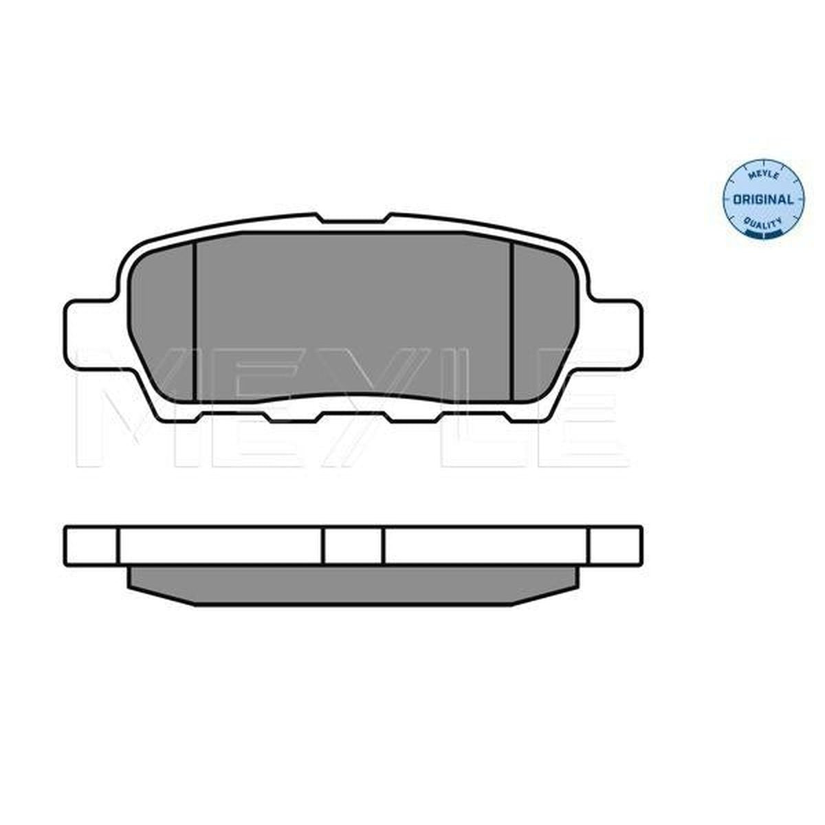 MEYLE Original Brake Pad Set Rear 025 238 7114/W