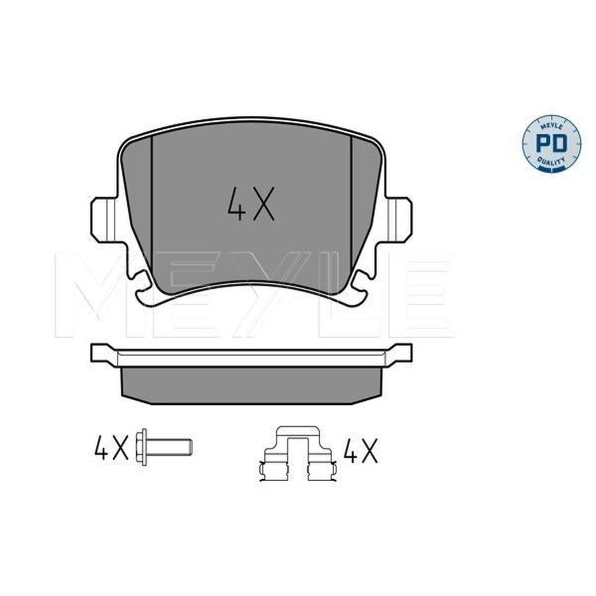 MEYLE PD Brake Pad Set Rear 025 239 1417/PD