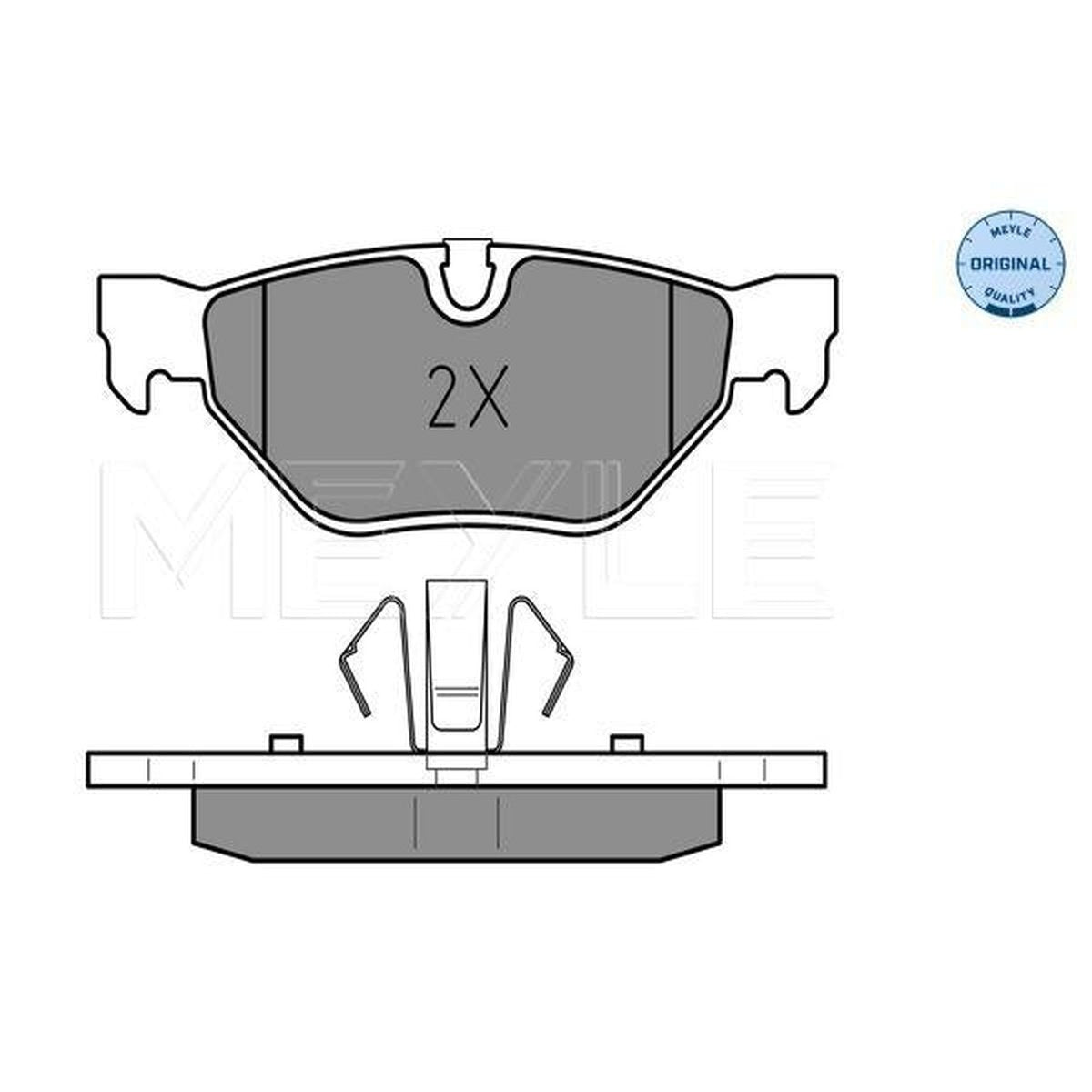 MEYLE Original Brake Pad Set Rear 025 239 2617